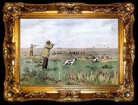 framed  unknow artist Classical hunting fox, Equestrian and Beautiful Horses, 063., ta009-2
